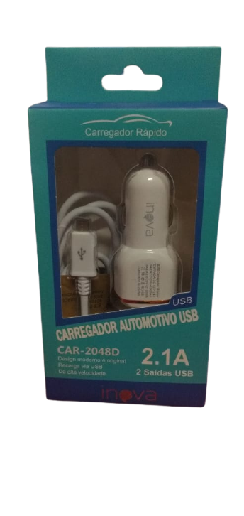  - Carregador de carro    Cod. CARREGADOR CARRO V8 CAR-2048D